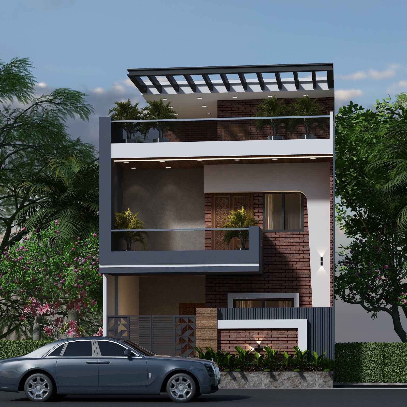 22x50 House Elevation Design Indore | Stylish Front Views